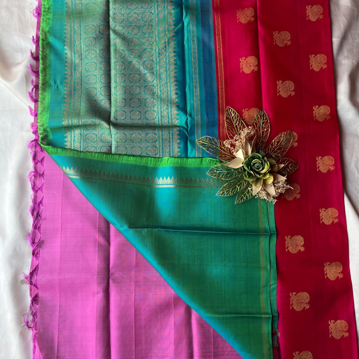 PURE HANDLOOM KANCHIVARAM SAREES |DKS006 - Image 2