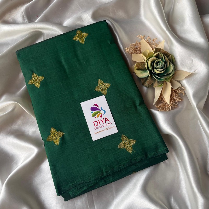 GREEN PURE PATTU FABRIC |DF008